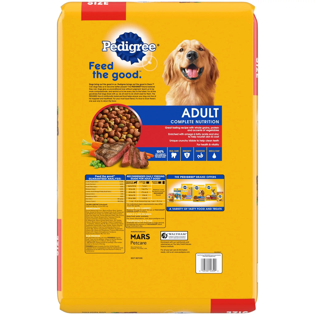 Adult Dry Dog Food, Grilled Steak and Vegetable Flavor, 18 lb. Q94137
