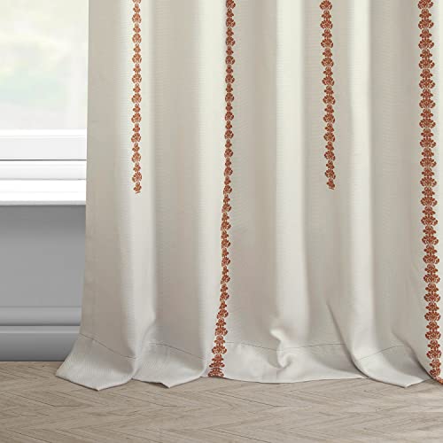 Room Darkening Curtains for Bedroom 50 x 108 Printed Linen Textured, 1 Panel P79495