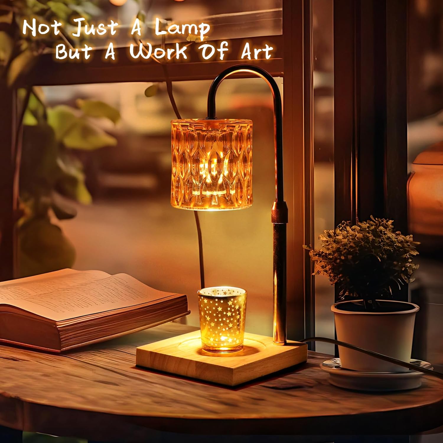 Candle Warmer Lamp with Timer and Adjustable Brightness H728305