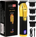 Men's Cordless Hair Clippers, Rechargeable Beard Trimmer with LED Display, Low Noise Body Haircut, Painless Cutting, Gift for Dad and Husband
