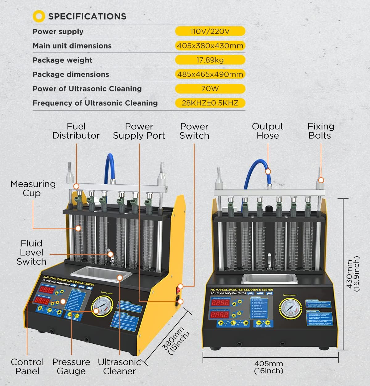 Fuel Injector Cleaner and Tester 110V V59922