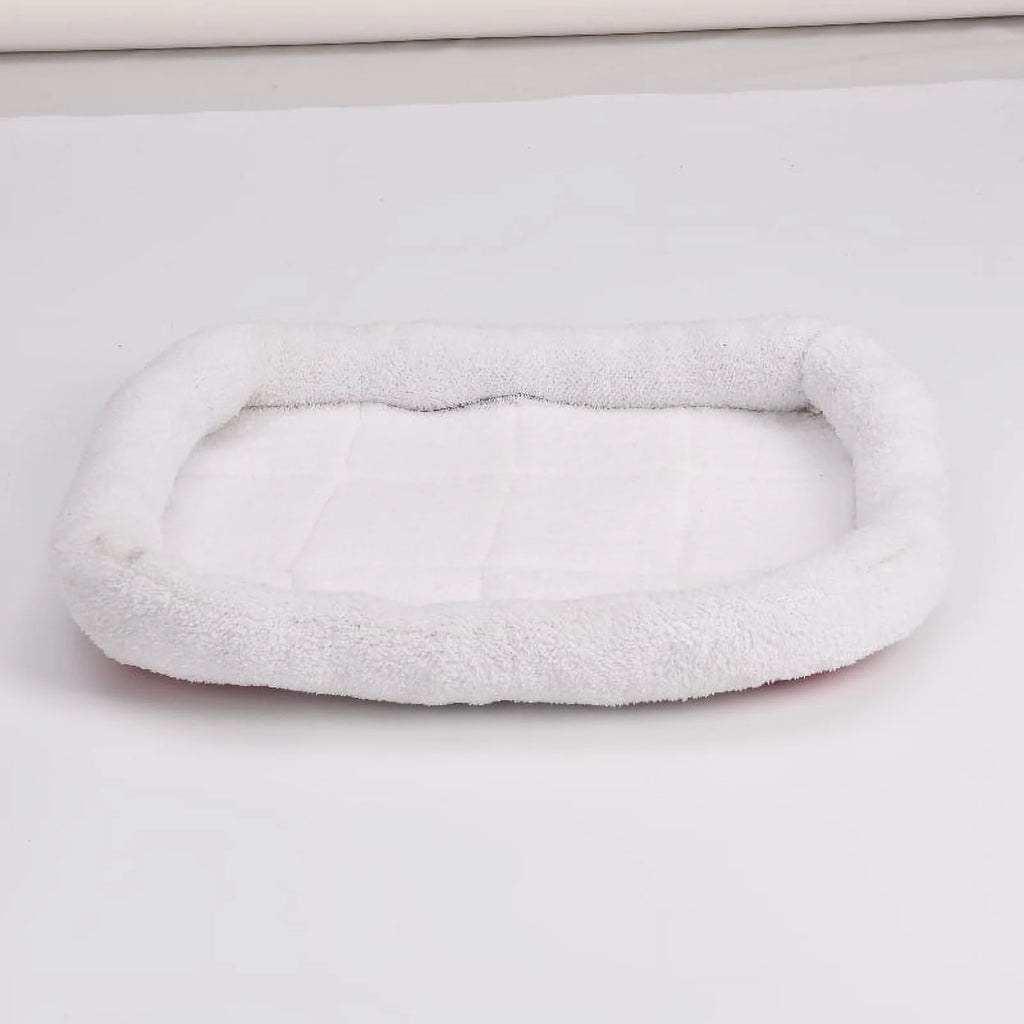 Plush Cat and Dog Bed with Pillow for Curling Sleep F7861