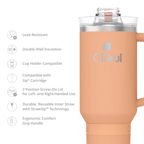 40oz Stainless Steel Tumbler with Handle, Double-Wall Insulated T7917