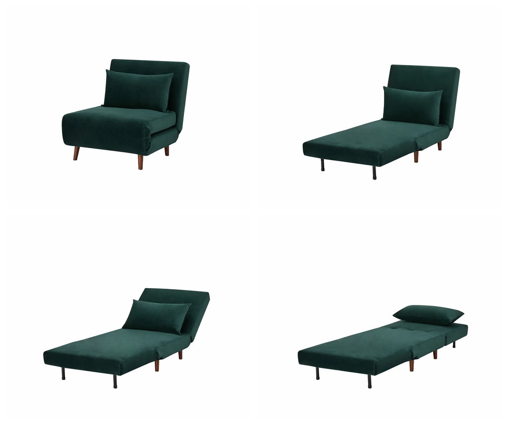 Convertible Chair, Velvet Green I266