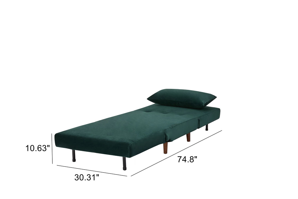Convertible Chair, Velvet Green I266