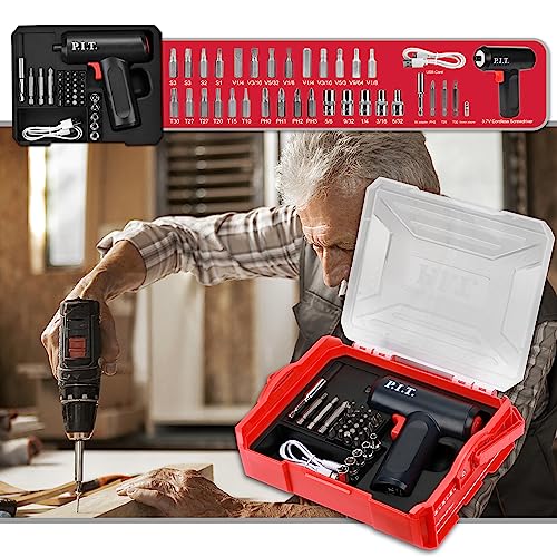 Mini Red Tool Box, Portable 5-Drawer Steel Tool Case with Liner F445