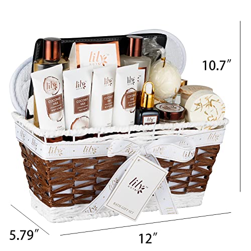 Bath Spa Gift Baskets Set for Women and Men with Coconut Self Care Kit N848478