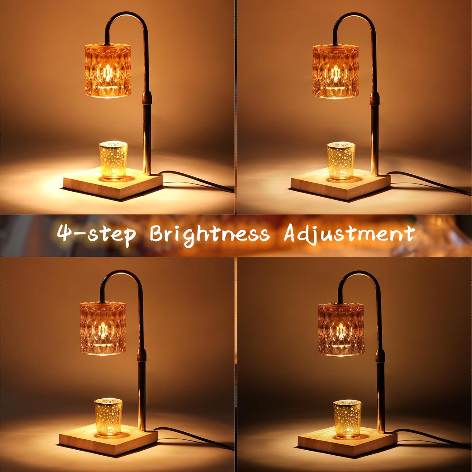 Candle Warmer Lamp with Timer and Adjustable Brightness H728305