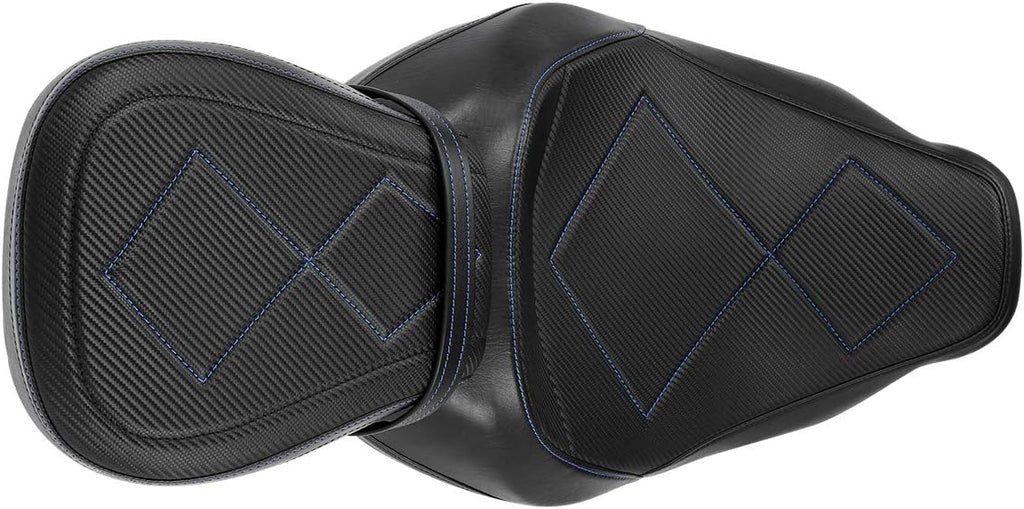 Two Up Leather Motorcycle Seat for Harley Touring Models 2009-2022 Y199