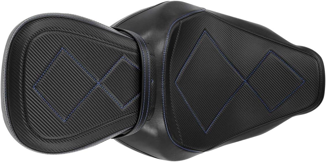 Two Up Leather Motorcycle Seat for Harley Touring Models 2009-2022 Y199