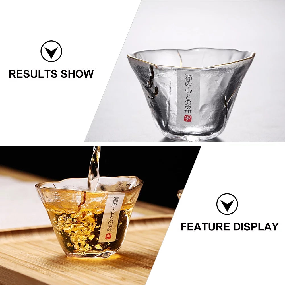 Japanese-Style Sake Cups 4pcs Glass Drinking Cups R971