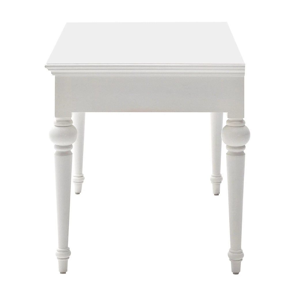 Antiqued White Writing Desk with Hutch I742