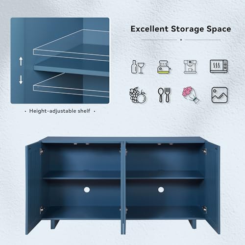 Buffet Cabinet with Storage, 2 Adjustable Shelves, Modern Sideboard for Dining Room P2211