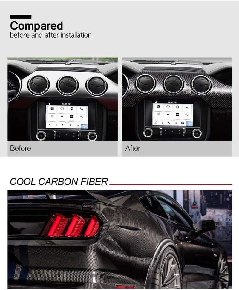 Carbon Fiber Dashboard Instrument Panel Car Sticker Trim Cover P78040
