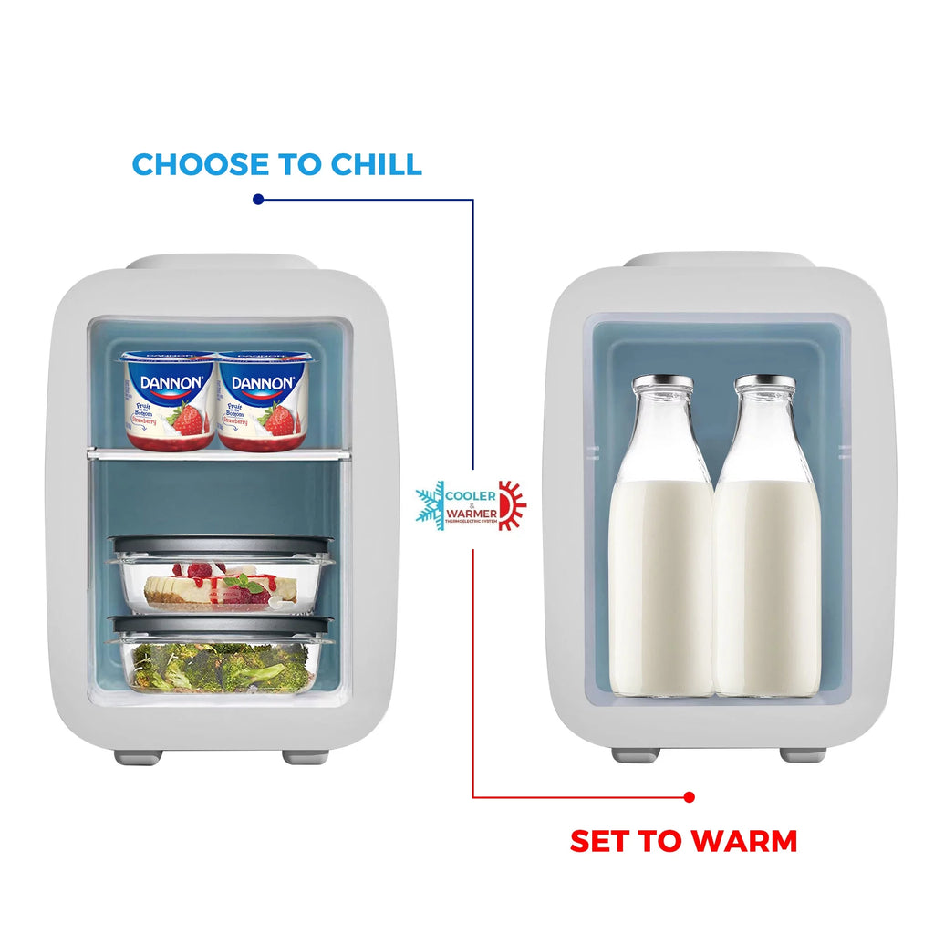 Mini Fridge Portable 4 Liter Cooler and Warmer, White M790