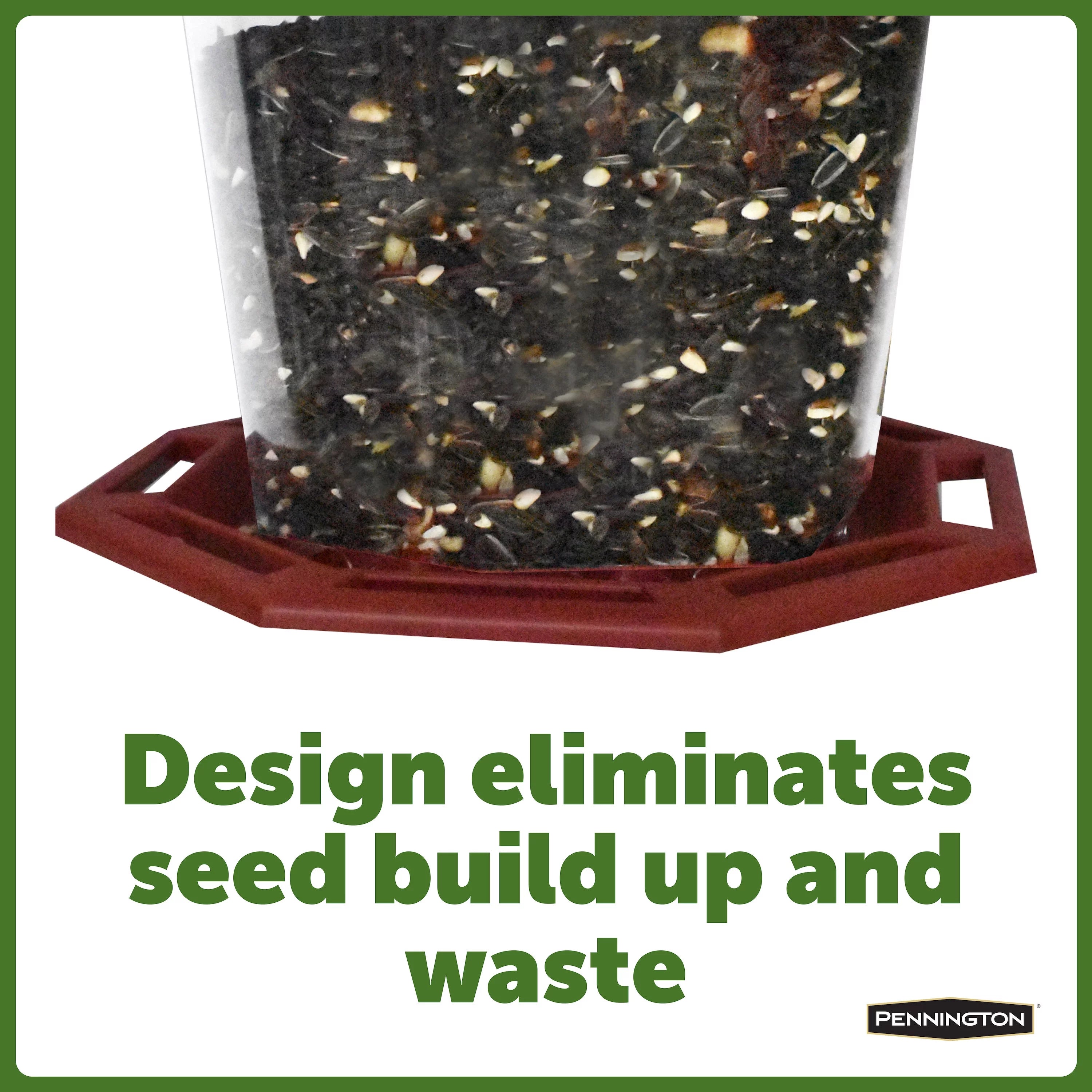 Red Recycled Plastic Wild Bird Hopper Feeder, 7 lb, 2 Pack W5740