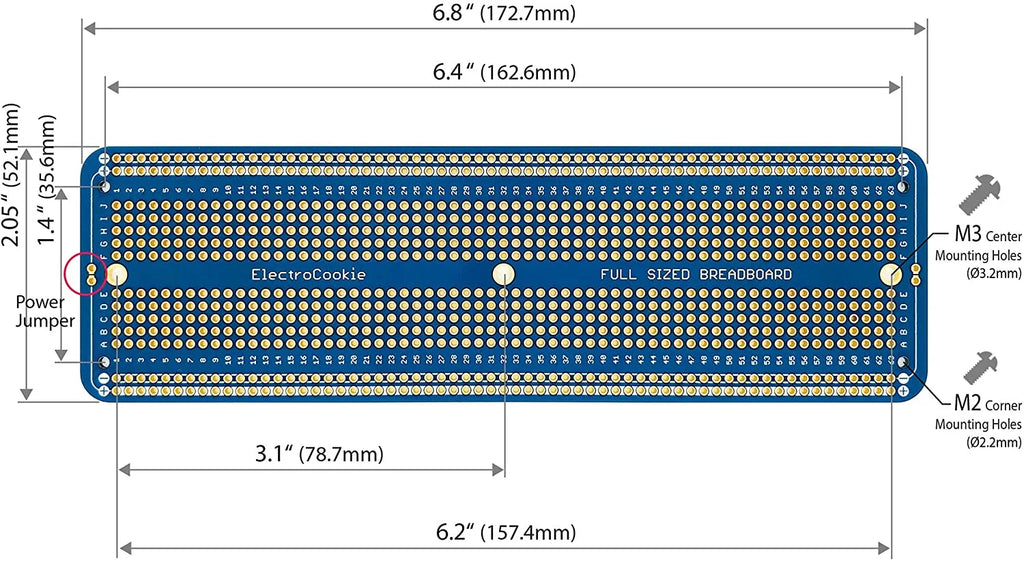 Solderable Breadboard PCB for Electronics DIY Projects U94892