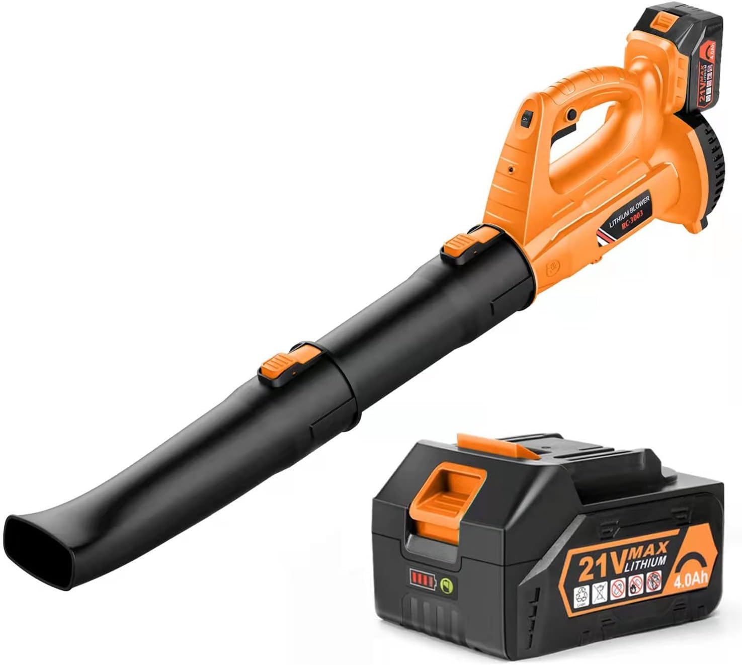 Cordless Leaf Blower 320 CFM 150 MPH with Battery and Charger K32608