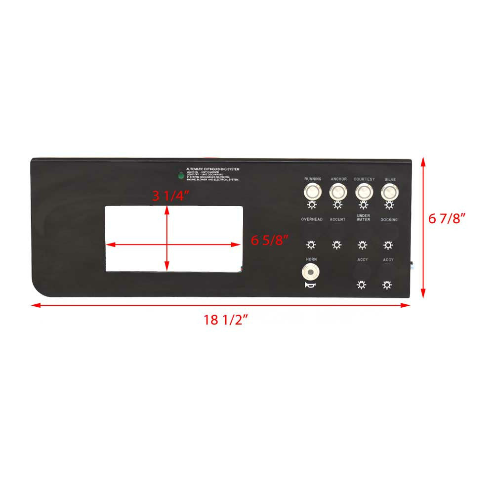 Boat Dash Switch Panel Black Acrylic X73402