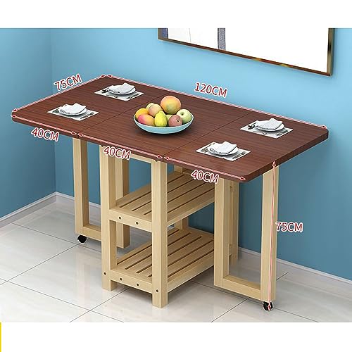 Extendable Folding Dining Table, 120x75x75cm Y57698
