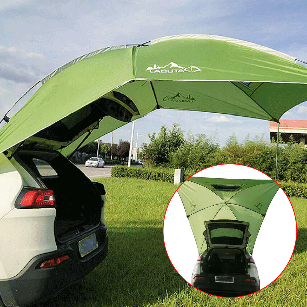 Miumaeov Car SUV Truck Tent Shelter Awning Rooftop Outdoor Camping Canopy Sunshade 9.18X6.2ft