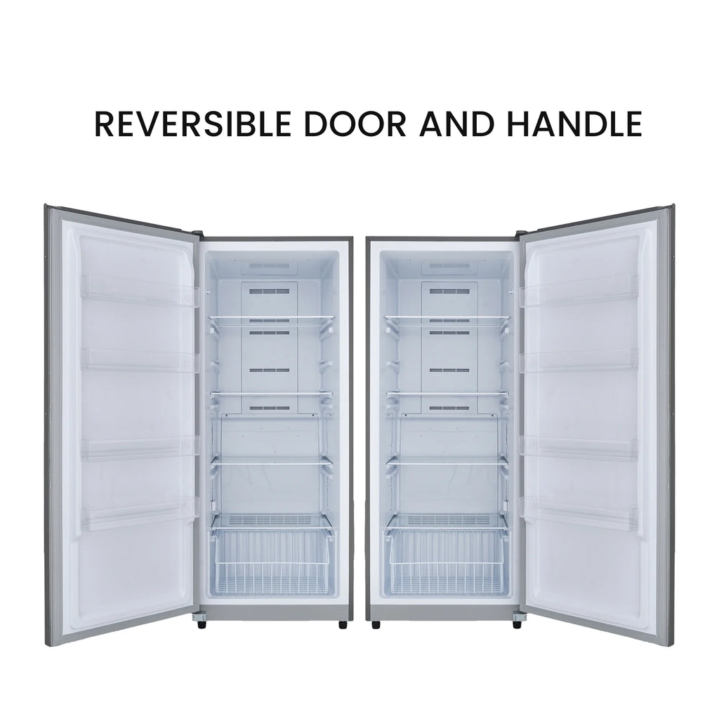 17 cu. ft Convertible Upright Freezer/Refrigerator, Stainless, Reversible Door J763