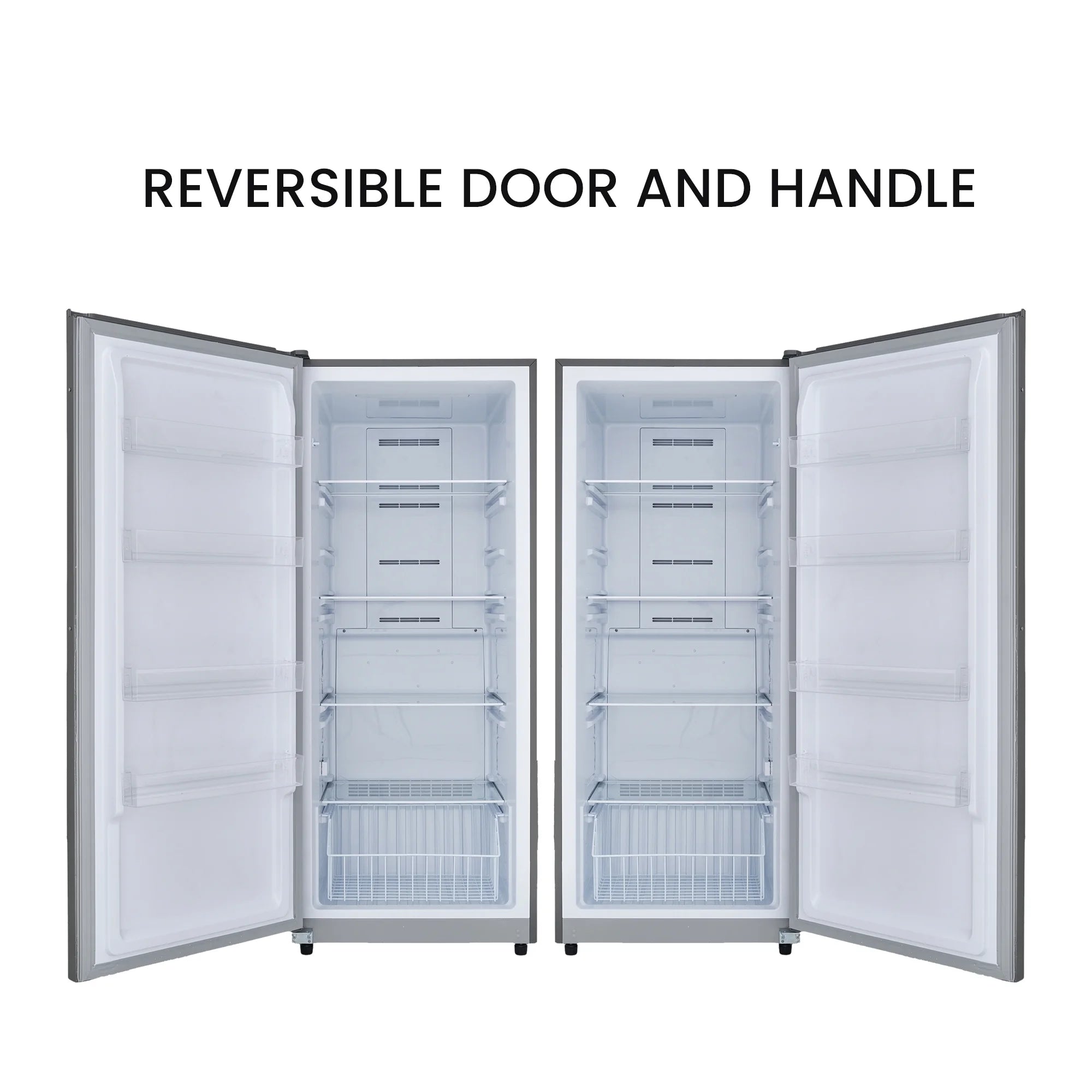 17 cu. ft Convertible Upright Freezer/Refrigerator, Stainless, Reversible Door J763