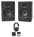 Pair PreSonus Eris E3.5 3.5x22 Powered Studio Monitor Speakers+Studio Headphones