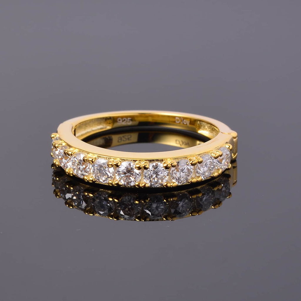 Moissanite Round Eternity Band Ring for Women, Size 9 E452160