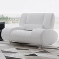 ZURI Modern Aspen White Microfiber Leather Chair