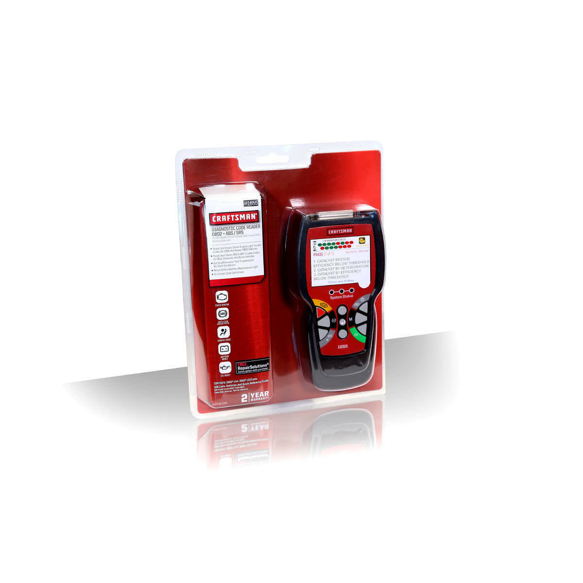 OBD2 Diagnostic Code Reader with ABS and SRS G998