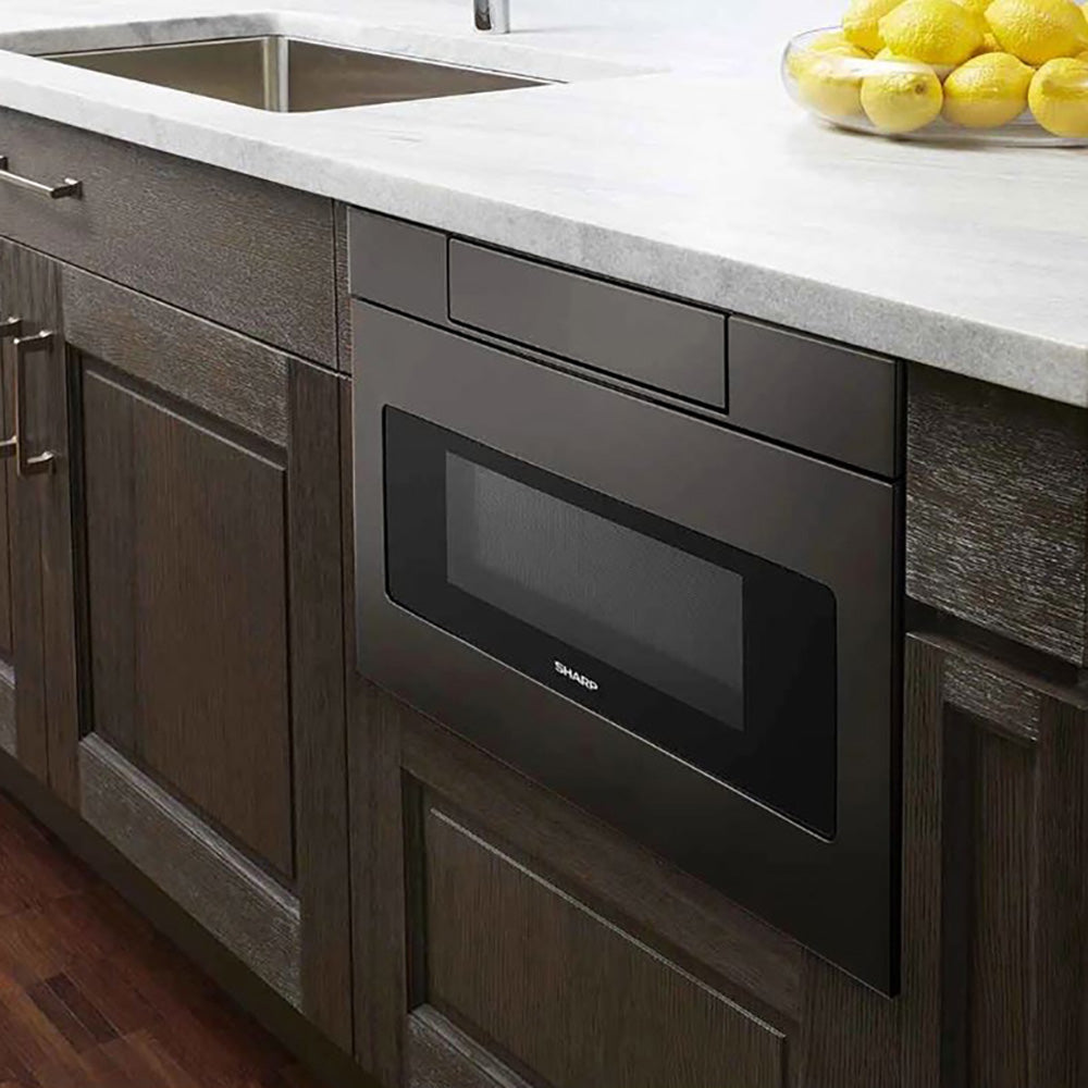24" 1.2 cu. ft. 950W Microwave Drawer Oven, Black Stainless Steel B781801