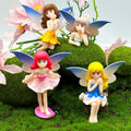 Miniature Fairy Figurines - 4Pcs Small Flower Fairies Ornaments Resin Mini Fairy Figurines Tiny Elf for DIY Fairy Garden Flower Pot Bonsai Micro Landscapes Dollhouse Craft Decoration Accessories