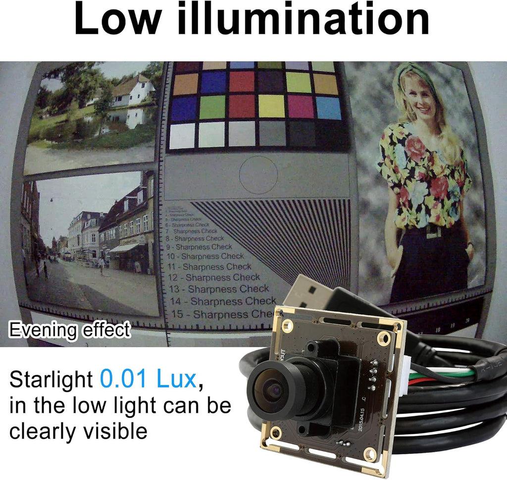 2.1mm Wide Angle USB Camera Module for Day & Night Linux Vision, Pack of 2 F4408