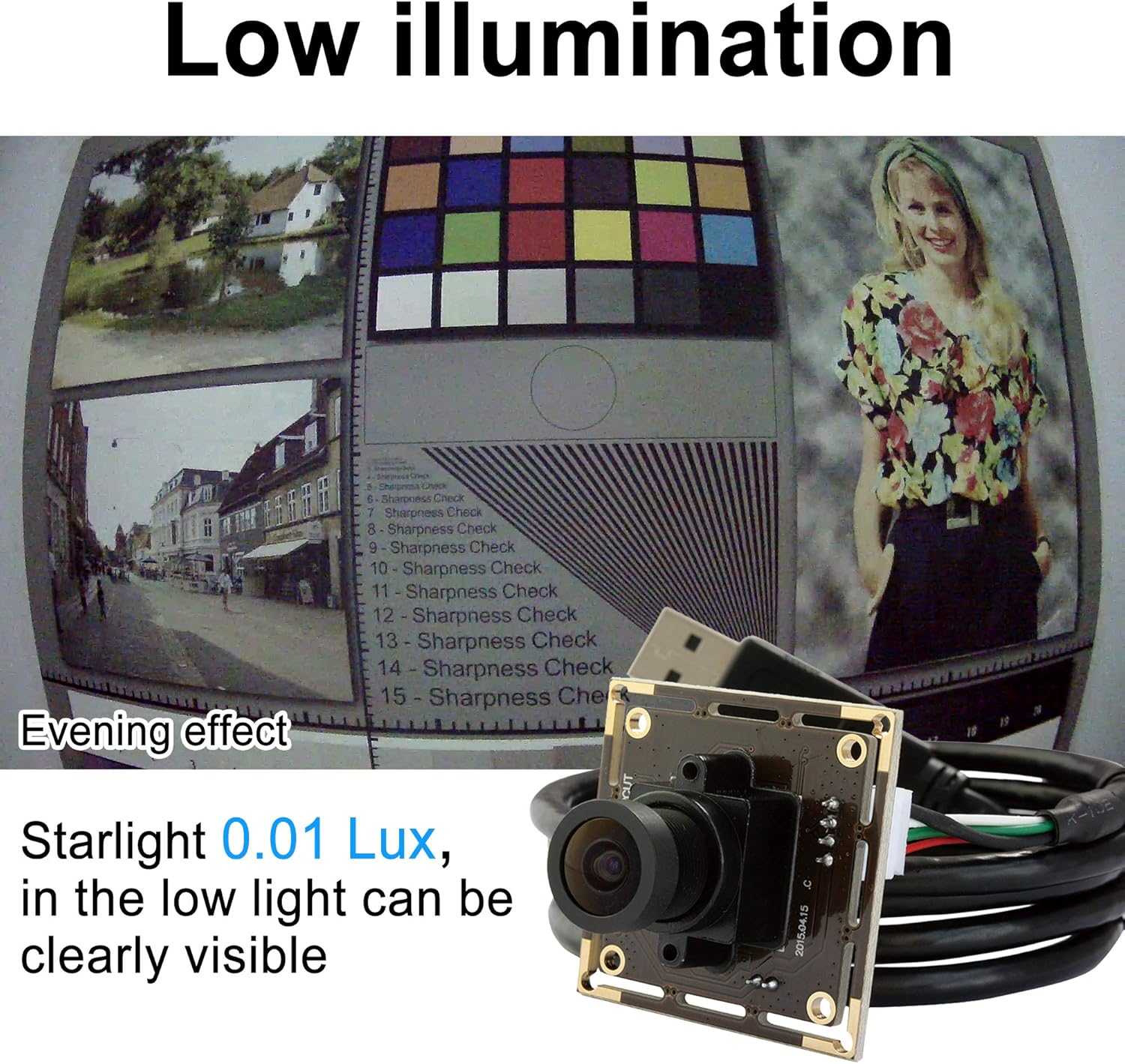 2.1mm Wide Angle USB Camera Module for Day & Night Linux Vision, Pack of 2 F4408