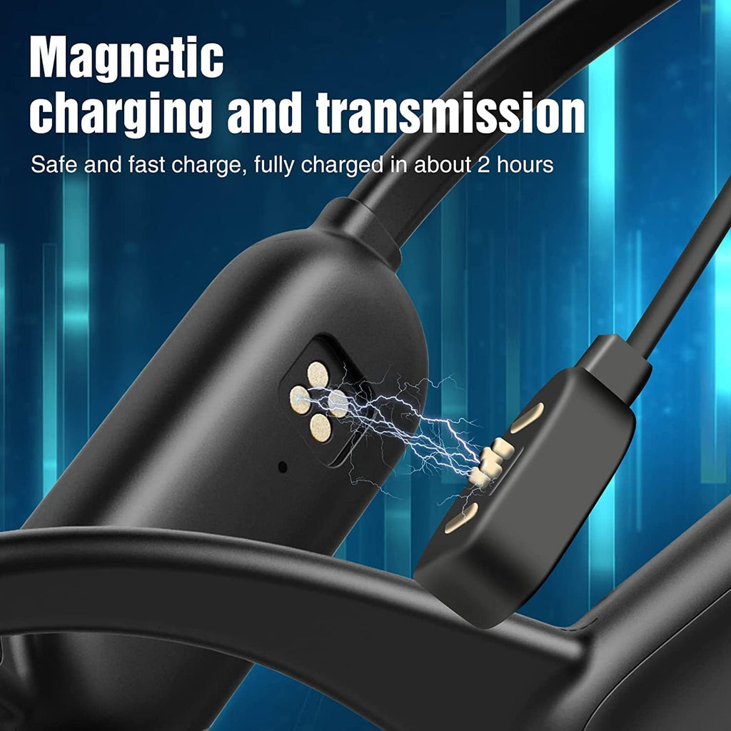 Wireless Bone Conduction Open Ear Sports Headset with Mic, 8G Memory, 2-Pack Q803552