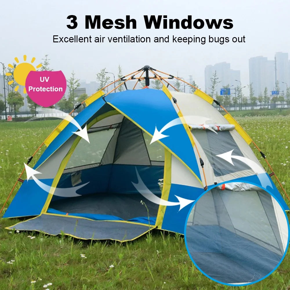 Pop Up Tent for 2-4 Person Camping Hiking Z19501