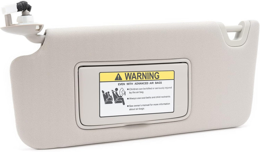 Left Driver Side Sun Visor Compatible with Honda Accord 2008-2011, Gray, Pack of 2 E133