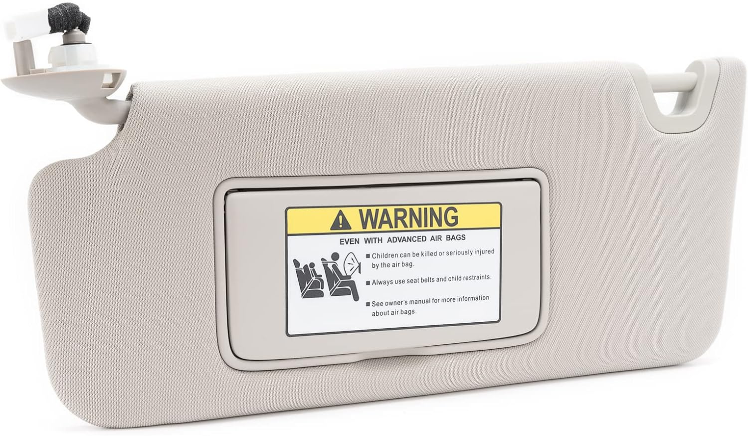 Left Driver Side Sun Visor Compatible with Honda Accord 2008-2011, Gray, Pack of 2 E133