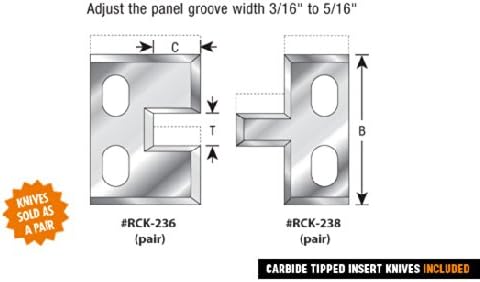 Adj. Shaper Tongue/Groove Set T780