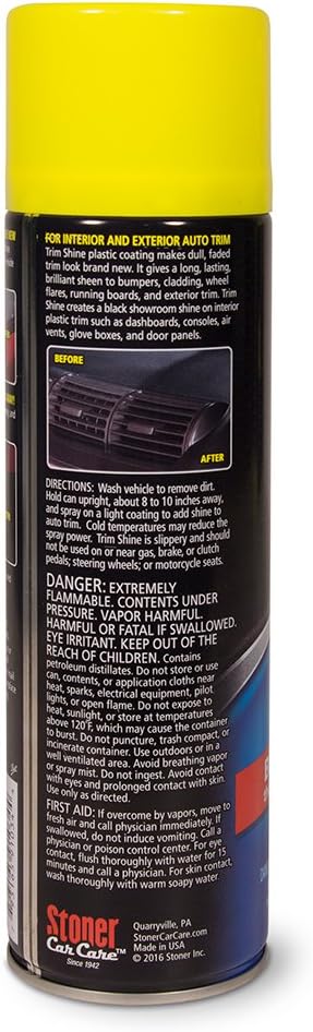 Trim Shine Protectant Aerosol for Interior and Exterior Plastic, 12 oz, Pack of 12 H1787