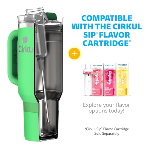 40oz Stainless Steel Tumbler with Handle, Double-Wall Insulated T7917