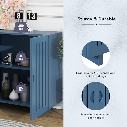 Buffet Cabinet with Storage, 2 Adjustable Shelves, Modern Sideboard for Dining Room P2211