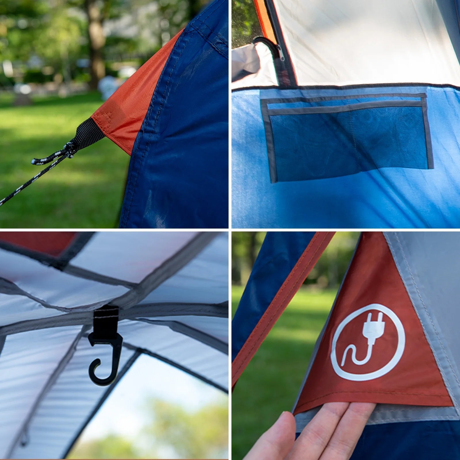 9 Person Camping Tent, Easy Set Up, Waterproof, Room Divider C69764
