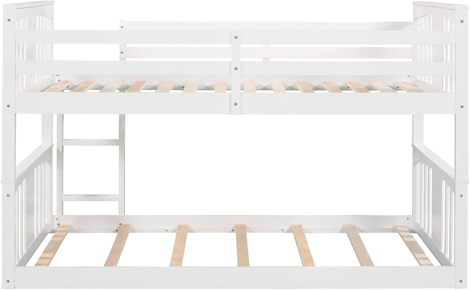 Twin over Twin Bunk Bed Frame for Kids Bedroom, White A95334