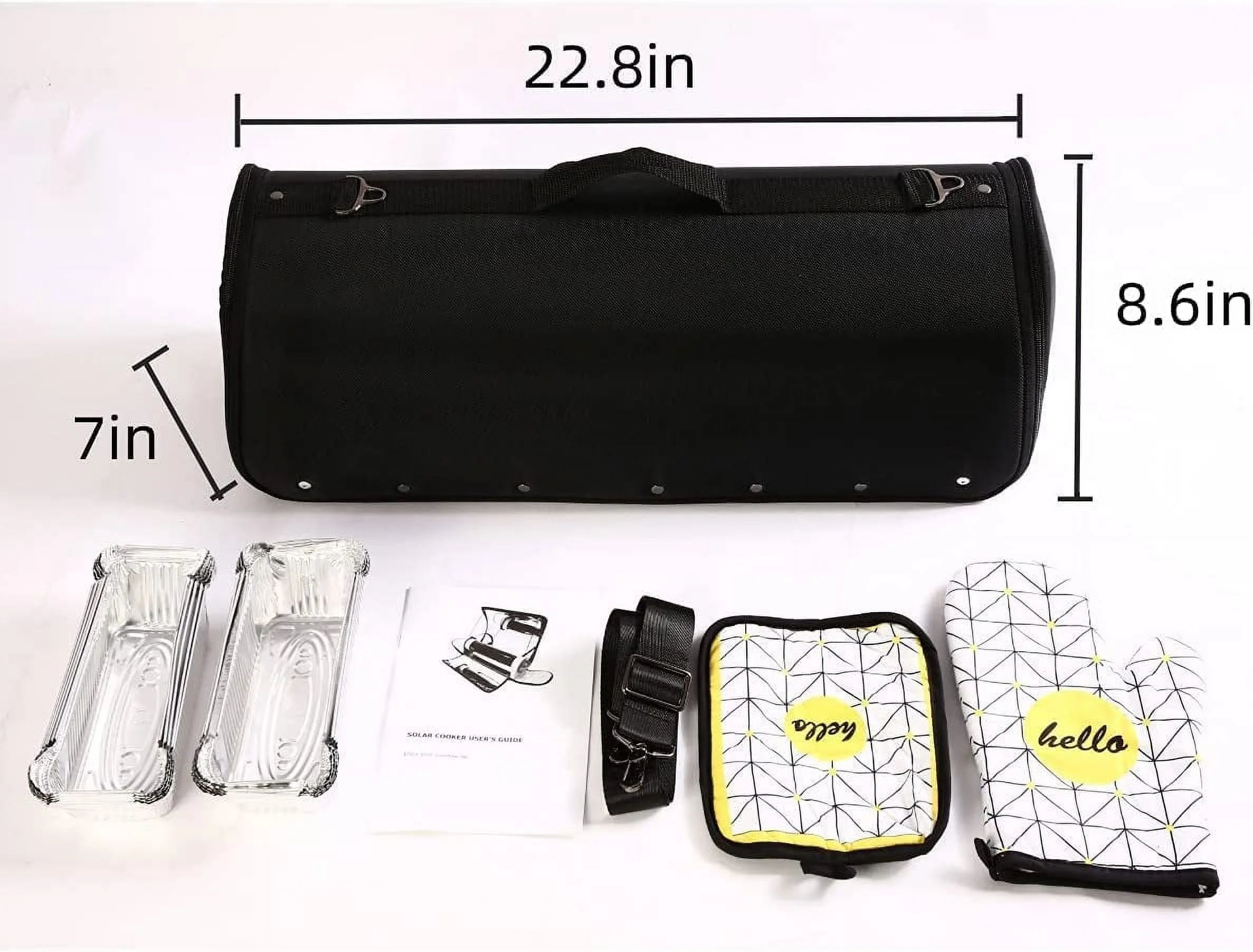 Solar Oven Portable 4.5L Outdoor Camping Cooker with Thermometer N496