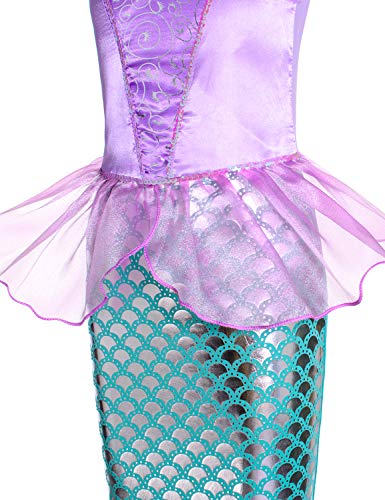 Princess Mermaid Costume for Girls with Wig and Crown T74574