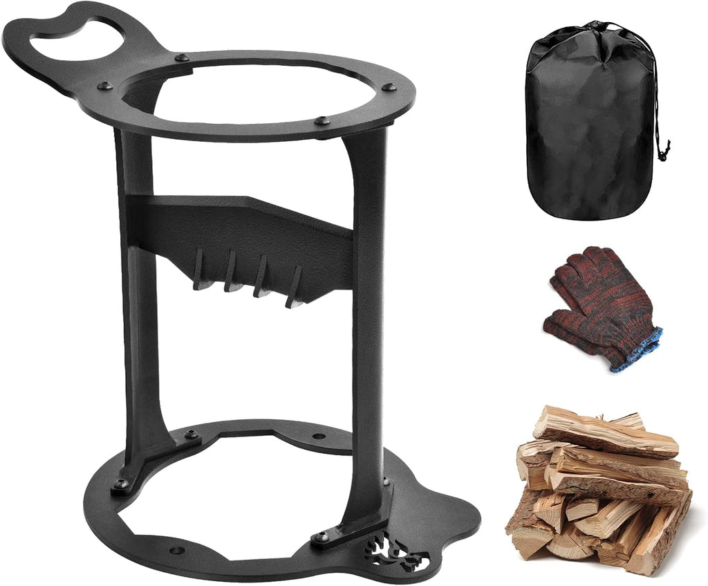 Sundpey Wood Splitter Firewood Kindling Splitter Manual Log Splitter High-Carbon Steel Stand Chopper Cutter Heavy Duty Wood Splitting Wedge Portable, Safely, Easily Tools for Fireplace, Barbecue Pack of 2