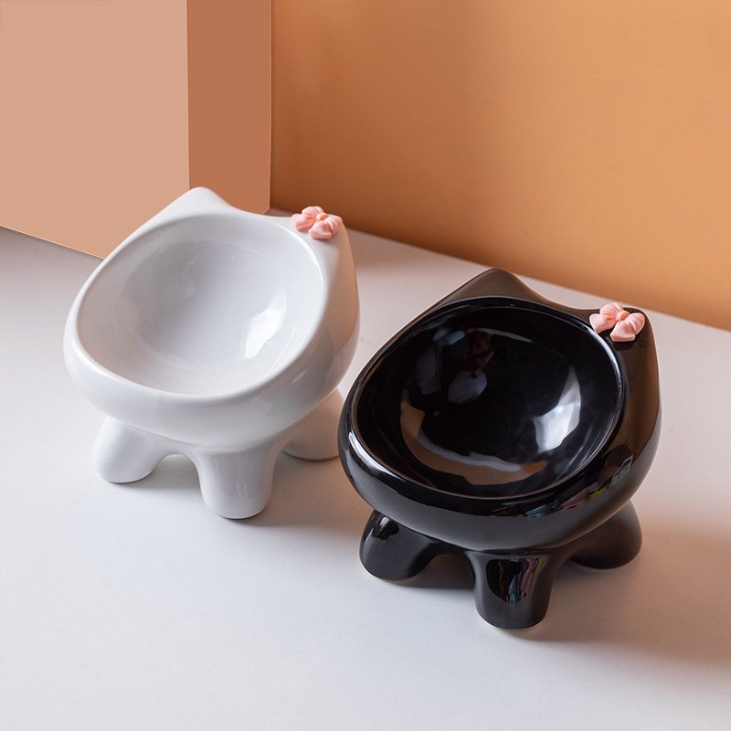 Ceramic Pet Bowl for Dogs & Cats with Silicone Placemat W908