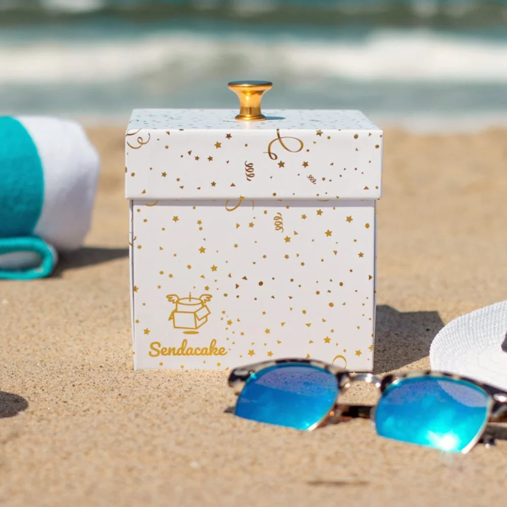 White & Gold Foil Celebration Butterfly Surprise Gift Box L256540
